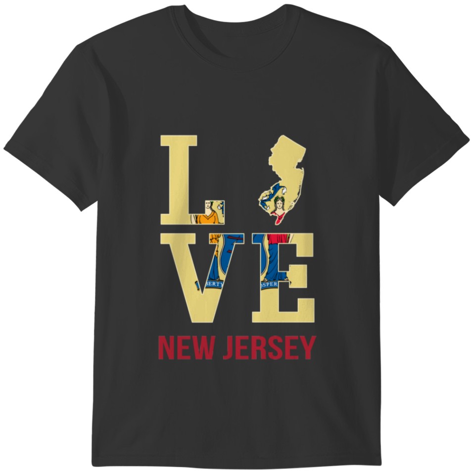 New Jersey state flag USA T-shirt