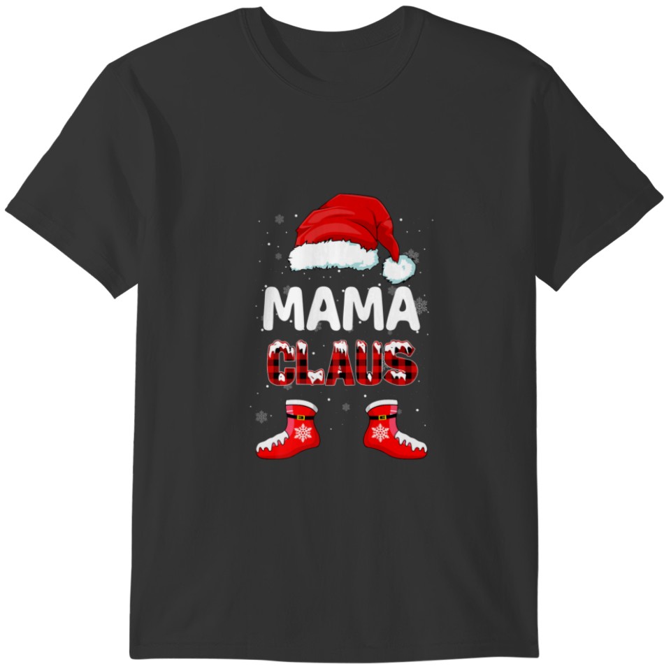 Funny Mama Santa Claus Christmas Matching Family P T-shirt