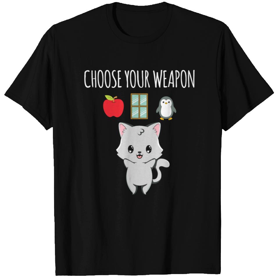 Cat Operating System Choice Kawaii Anime Japanese T-shirt | ID 10831590 ...