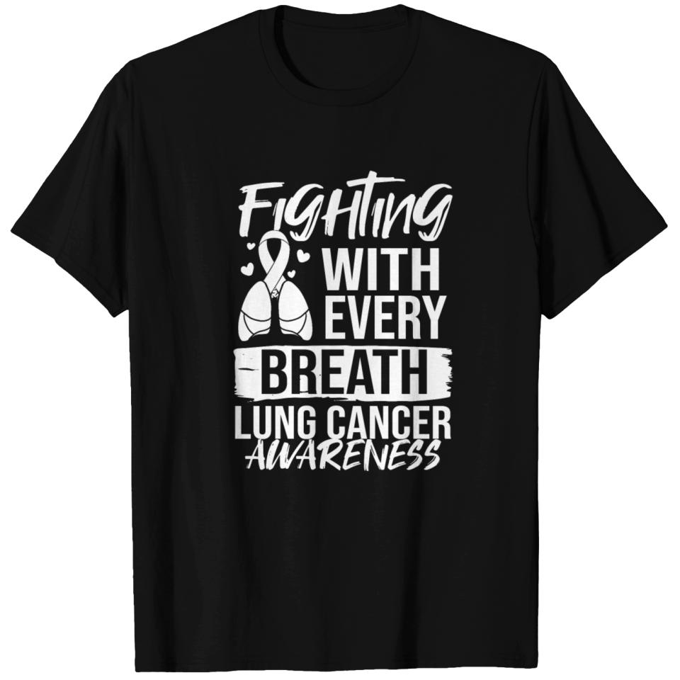 Lung Cancer Ribbon White Awareness Survivor T-shirt | ID 10882439 by ...