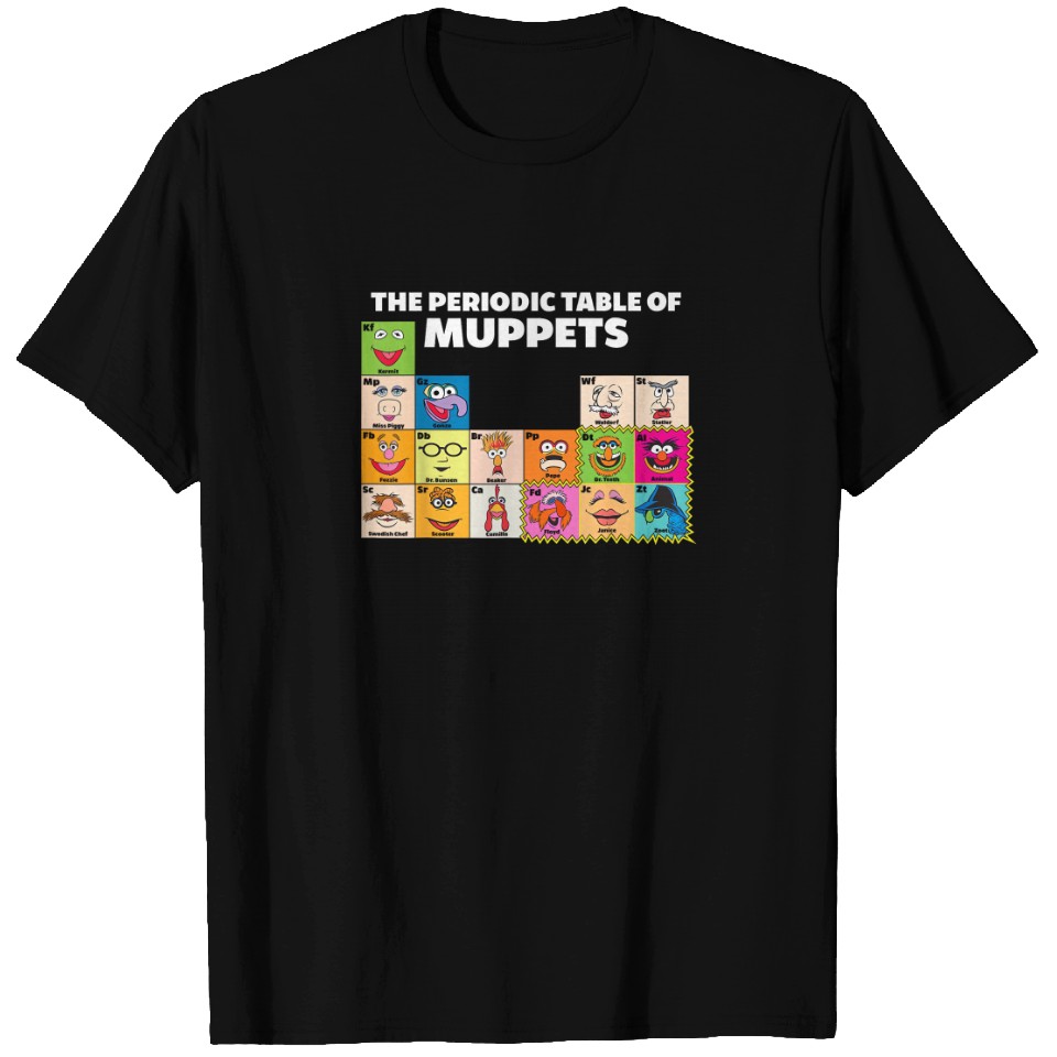Fifth Sun Maglietta Ragazze Con Tavola Periodica Dei Muppets, Ufficiale Disney, Maniche Corte, Taglie Bambine E Ragazze