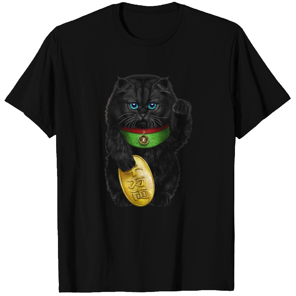 Dog's Shirts | Maneki Neko Print | Navy main image 1