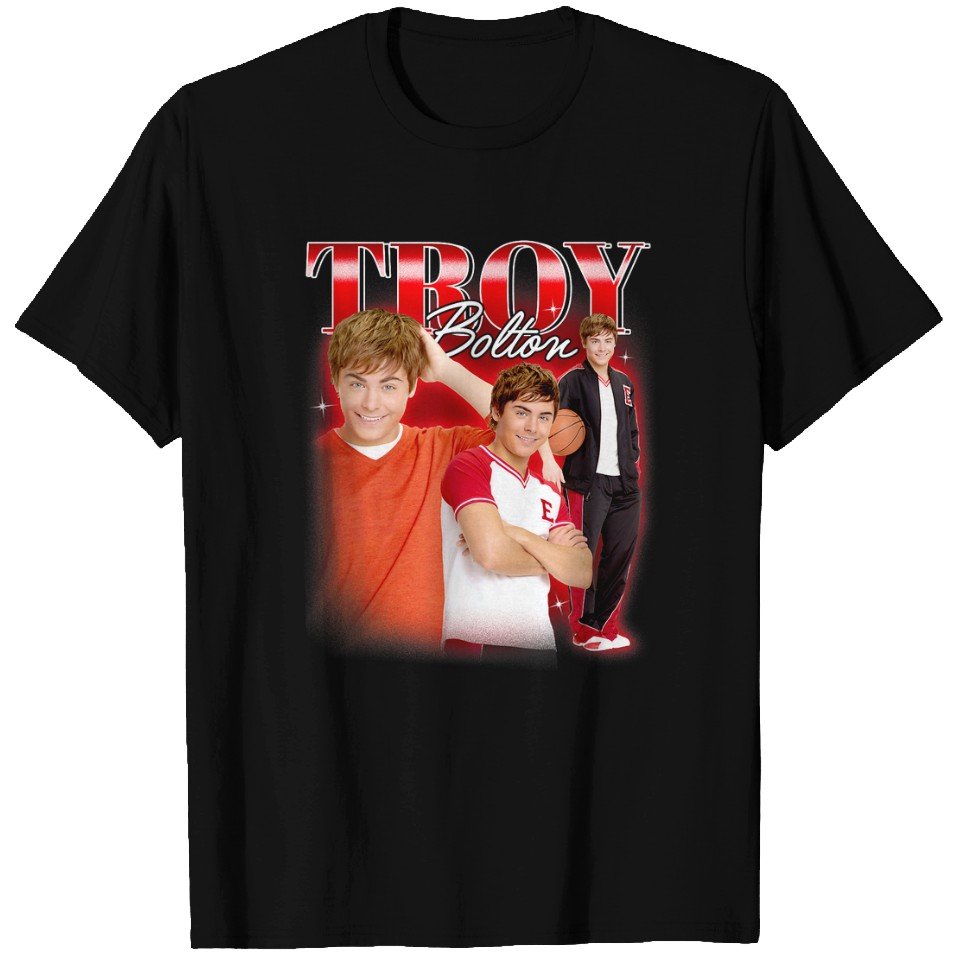 Disney High School Musical The Series Troy Bolton Collage T-Shirts | ID ...