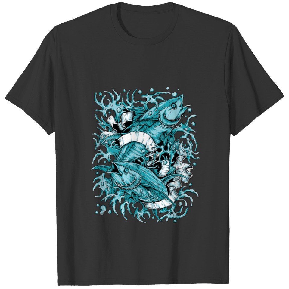 PISCES FISH TATTOO T-shirt