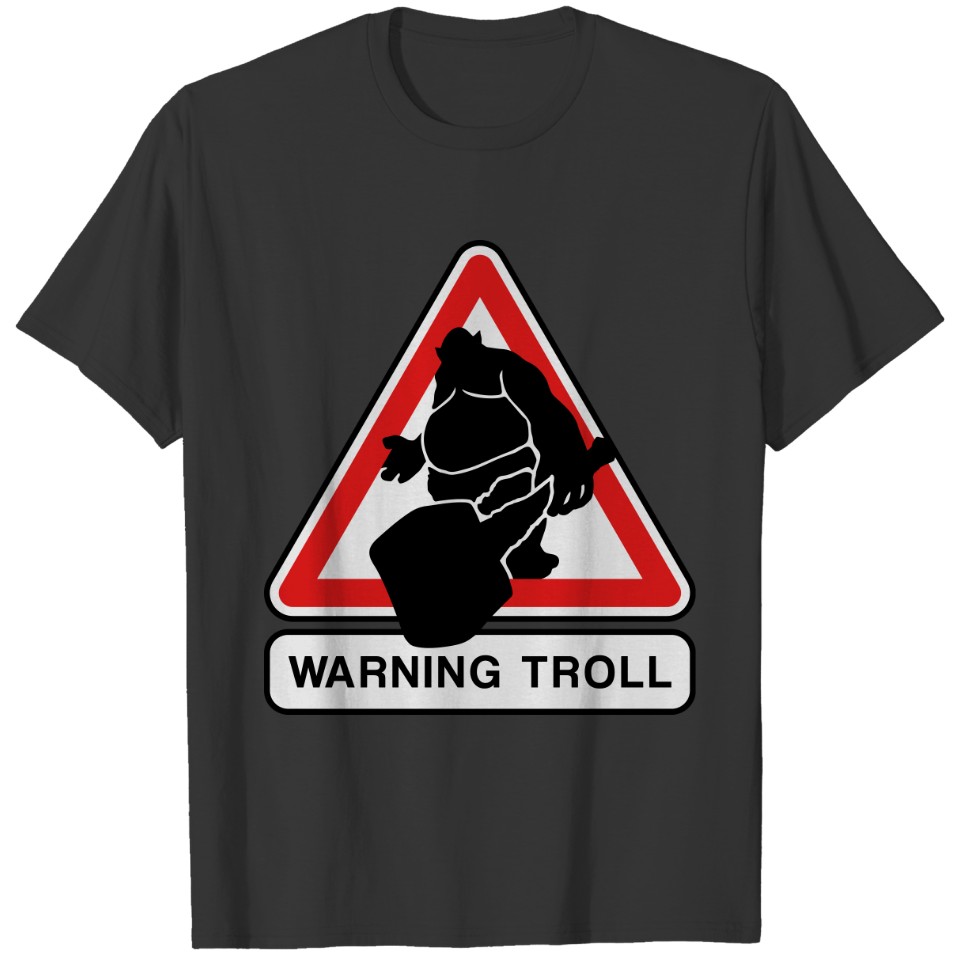 warning troll T-shirt