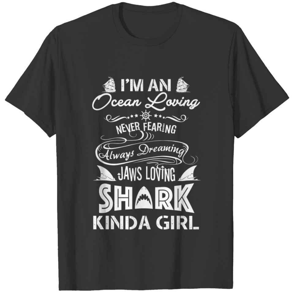 SHARK KINDA GIRL Shark T Shirts