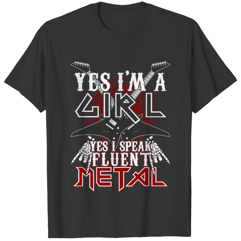 METAL GIRL LOVE ROCK T Shirts