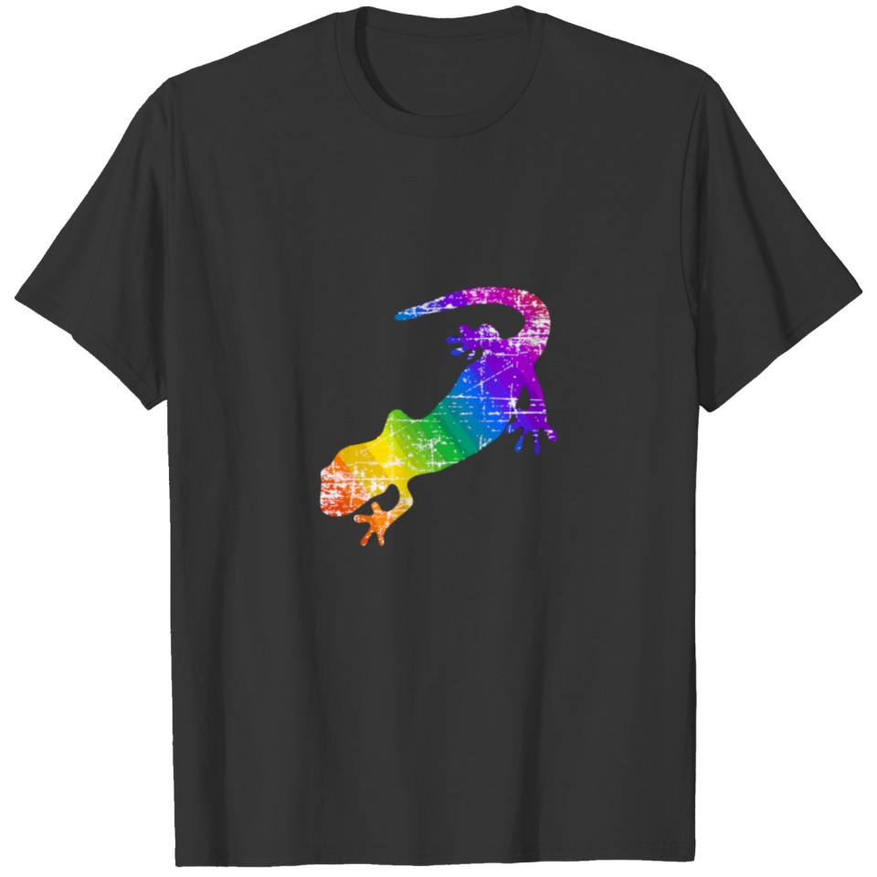 Distressed Rainbow Salamander T Shirts