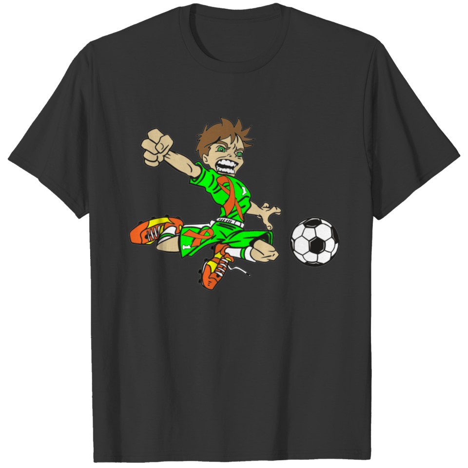SOCCER BOY ORANGE RIBBON T-shirt