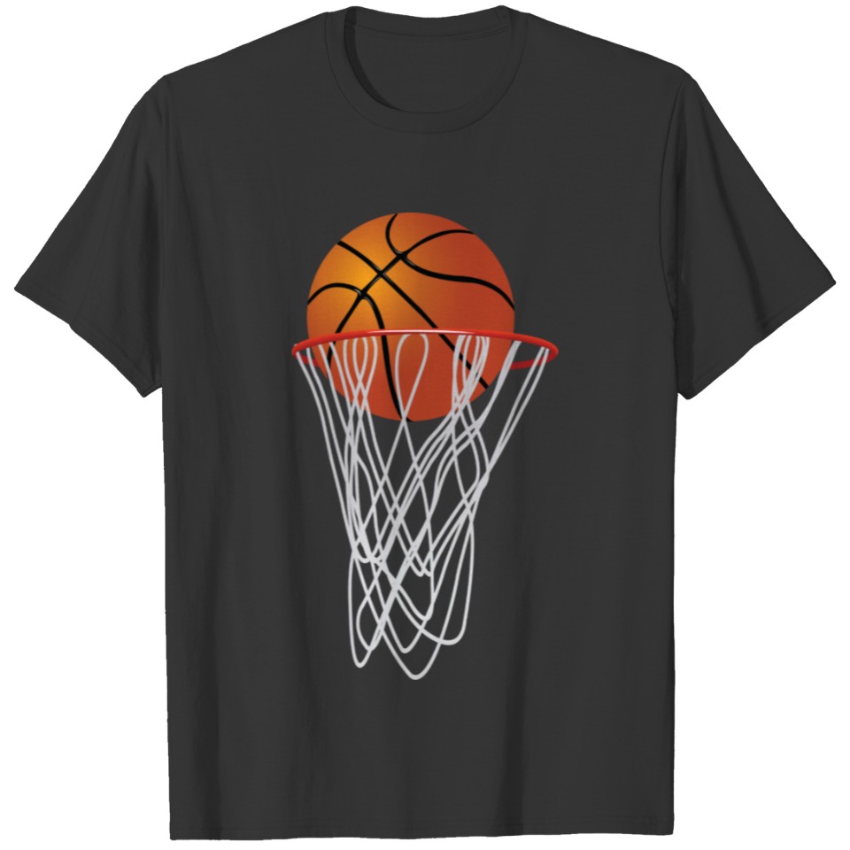 Basketball hoop and ball T-shirt
