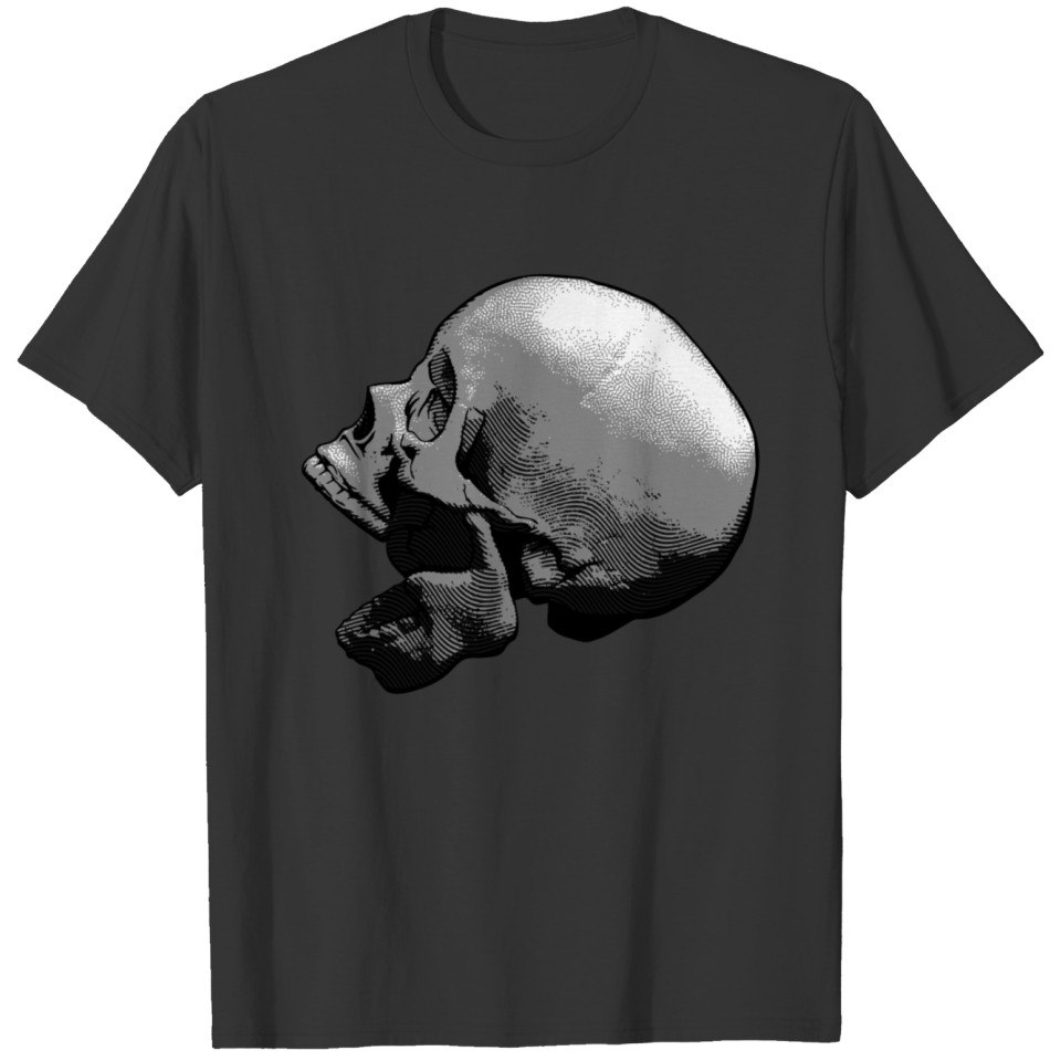 Grey skull art T Shirts