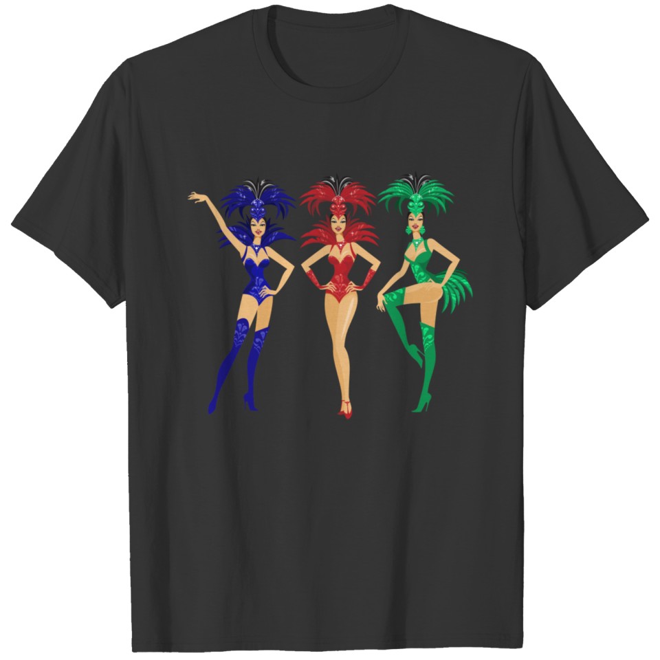 Dance show girl design T-shirt