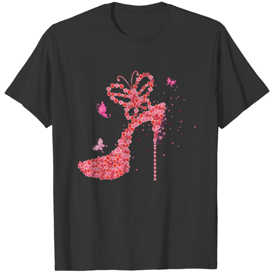 Beautiful butterfly elements background T-shirt
