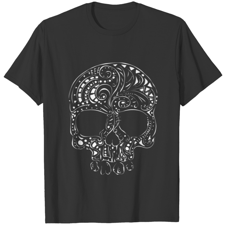 Tattoo white skull T-shirt