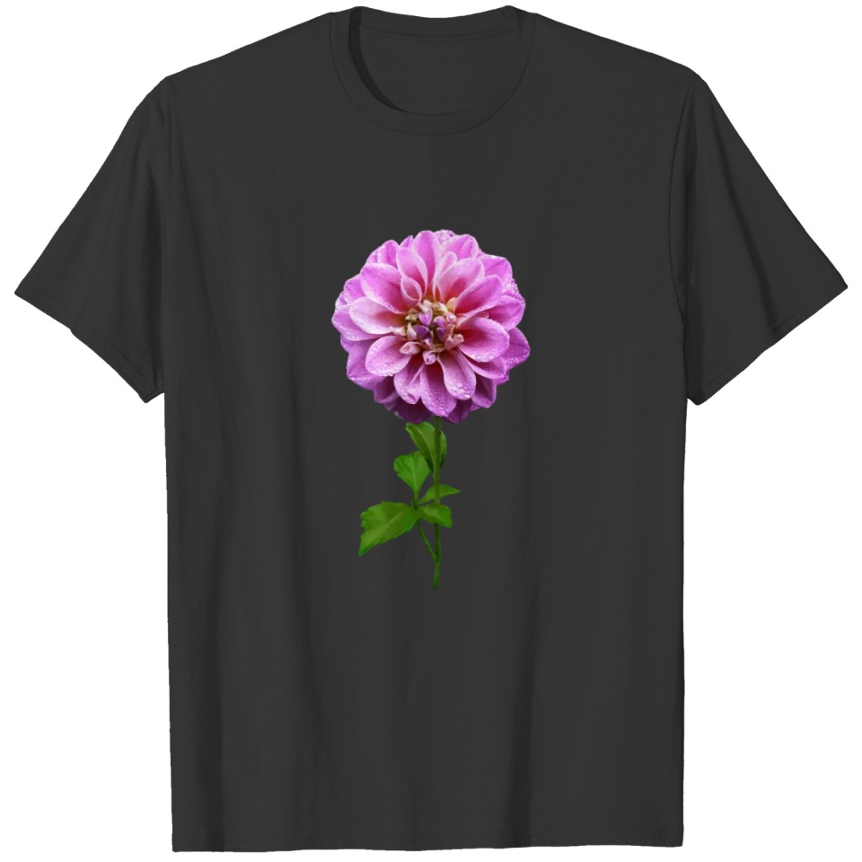Pink Dahlia in the Rain T-shirt