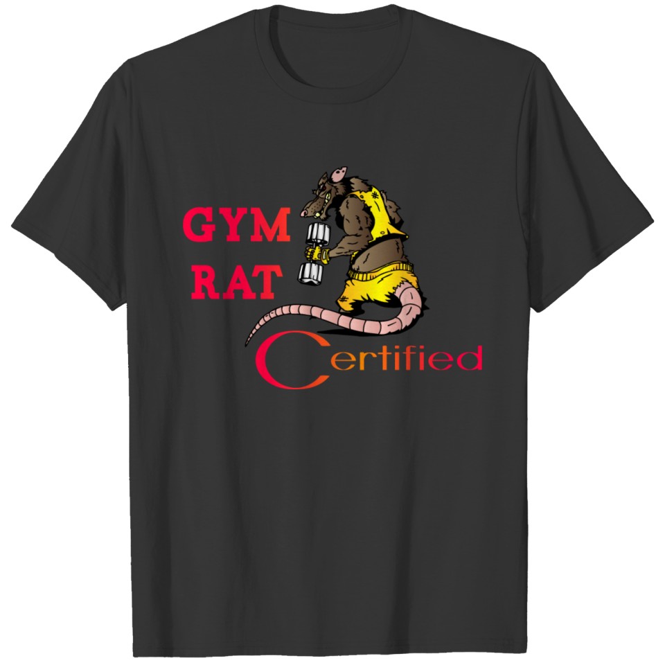 Gym Rat Certified - Gold T Shirts
