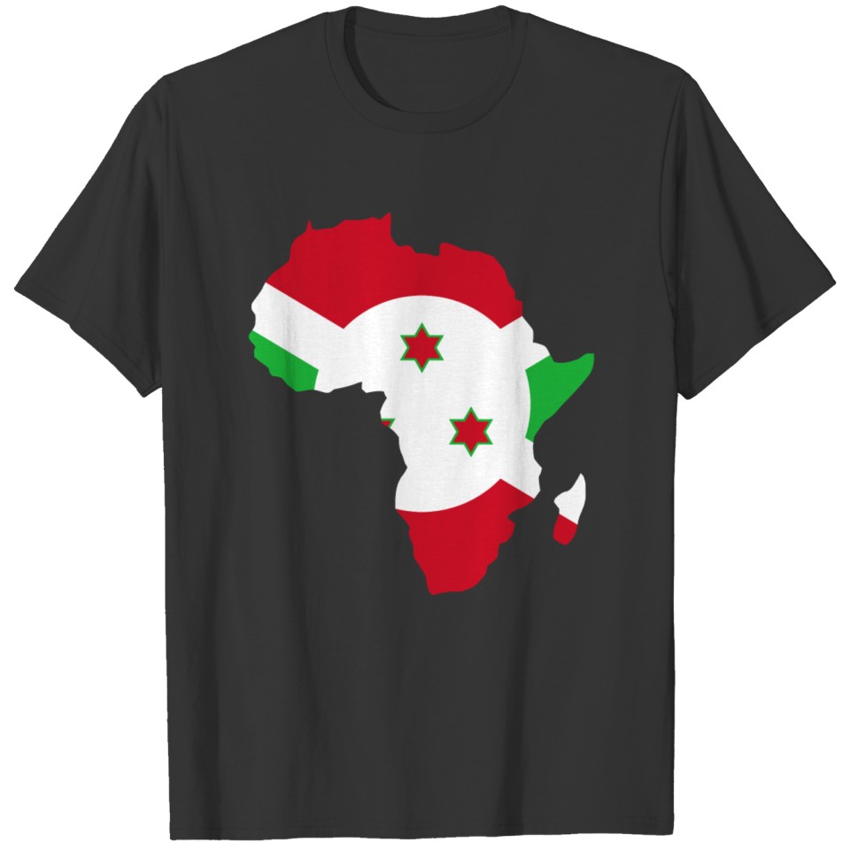 Burundi Flag Africa Map T-shirt