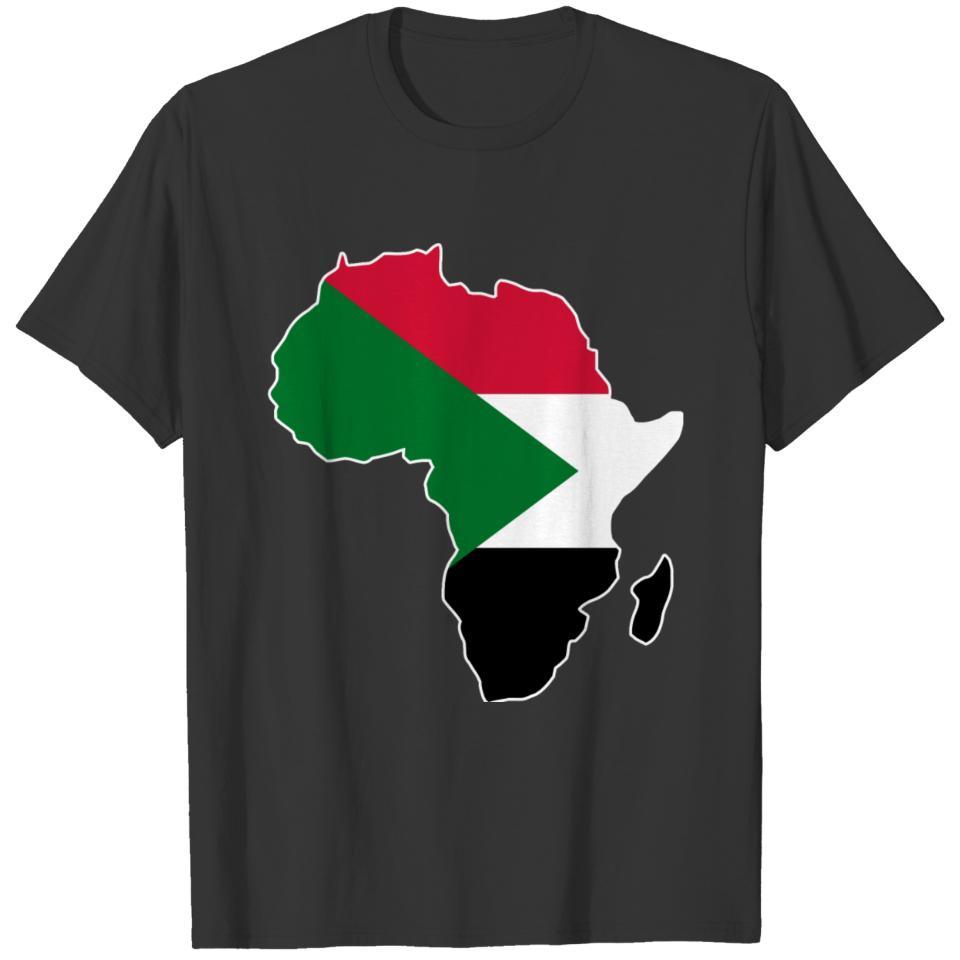 Sudan Flag In Africa Map T-shirt