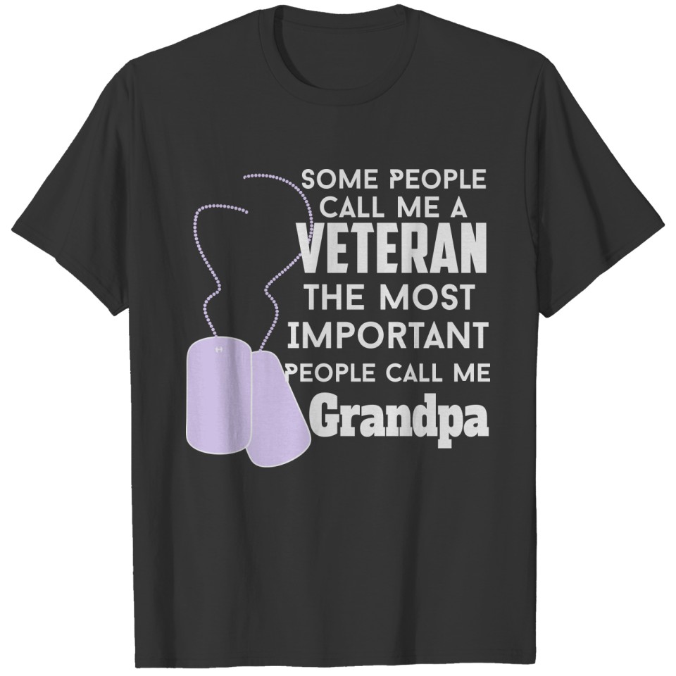 happy veteran grandpa T-shirt