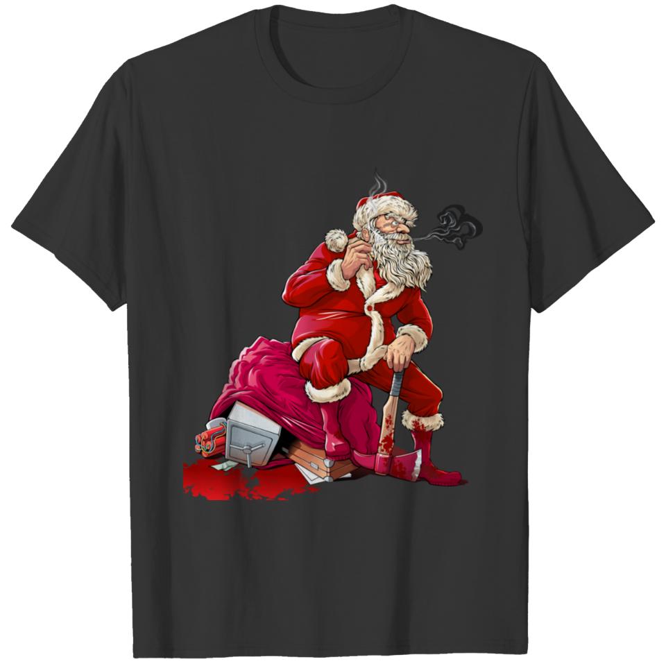santa claus bad T Shirts