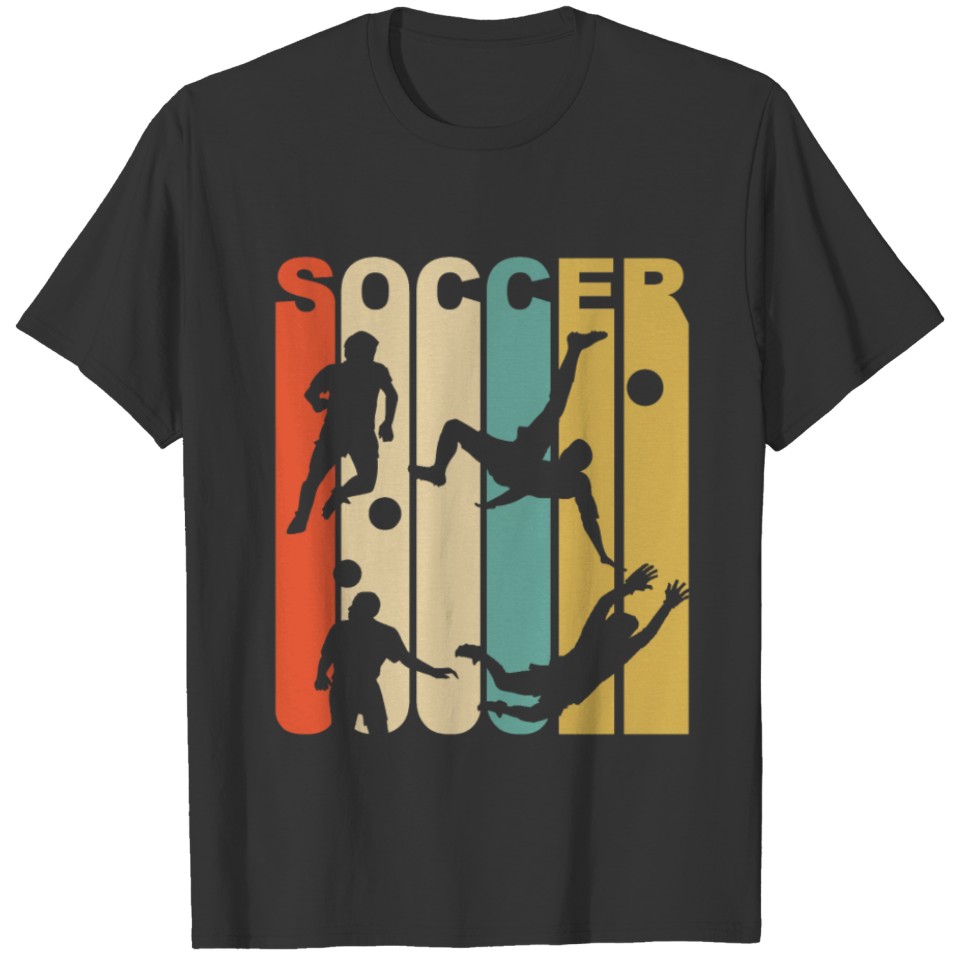 Vintage Retro 1970's Style Soccer T-shirt