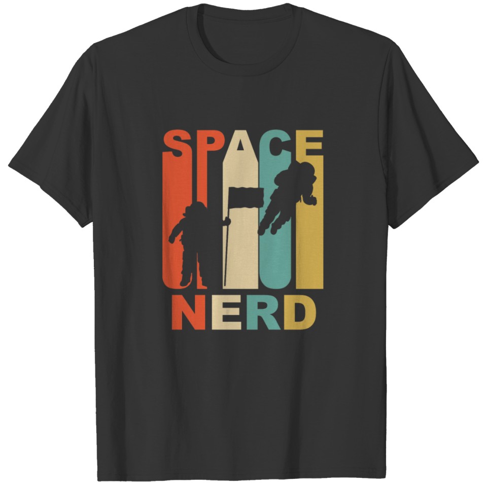 Vintage Space Nerd Astronaut Graphic T-shirt