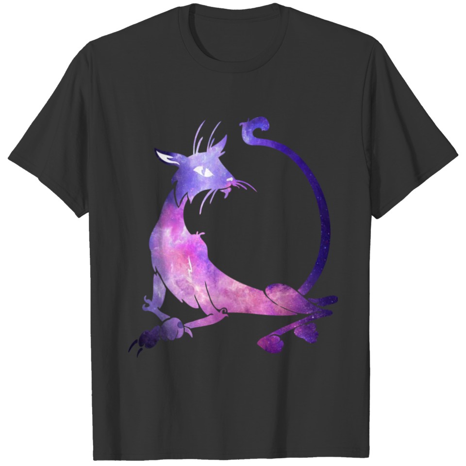 Thin_Galaxy_cat_laying T-shirt