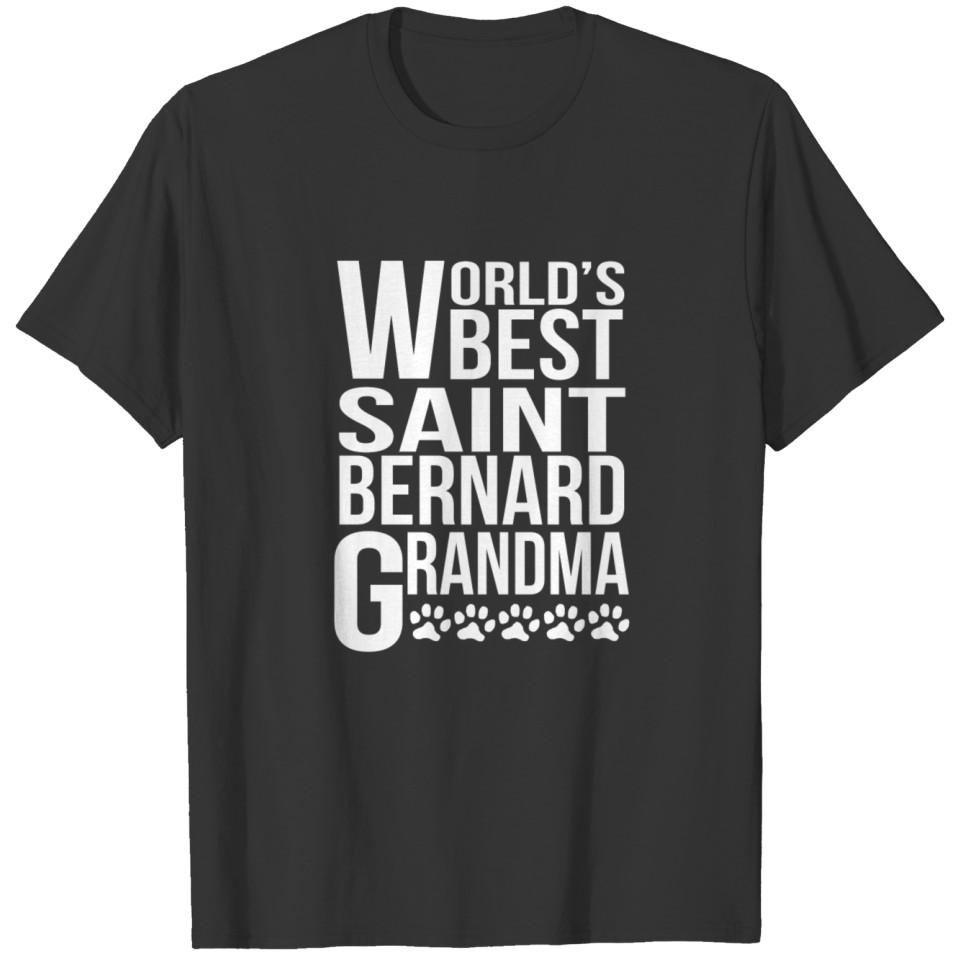 World's Best Saint Bernard Grandma T Shirts