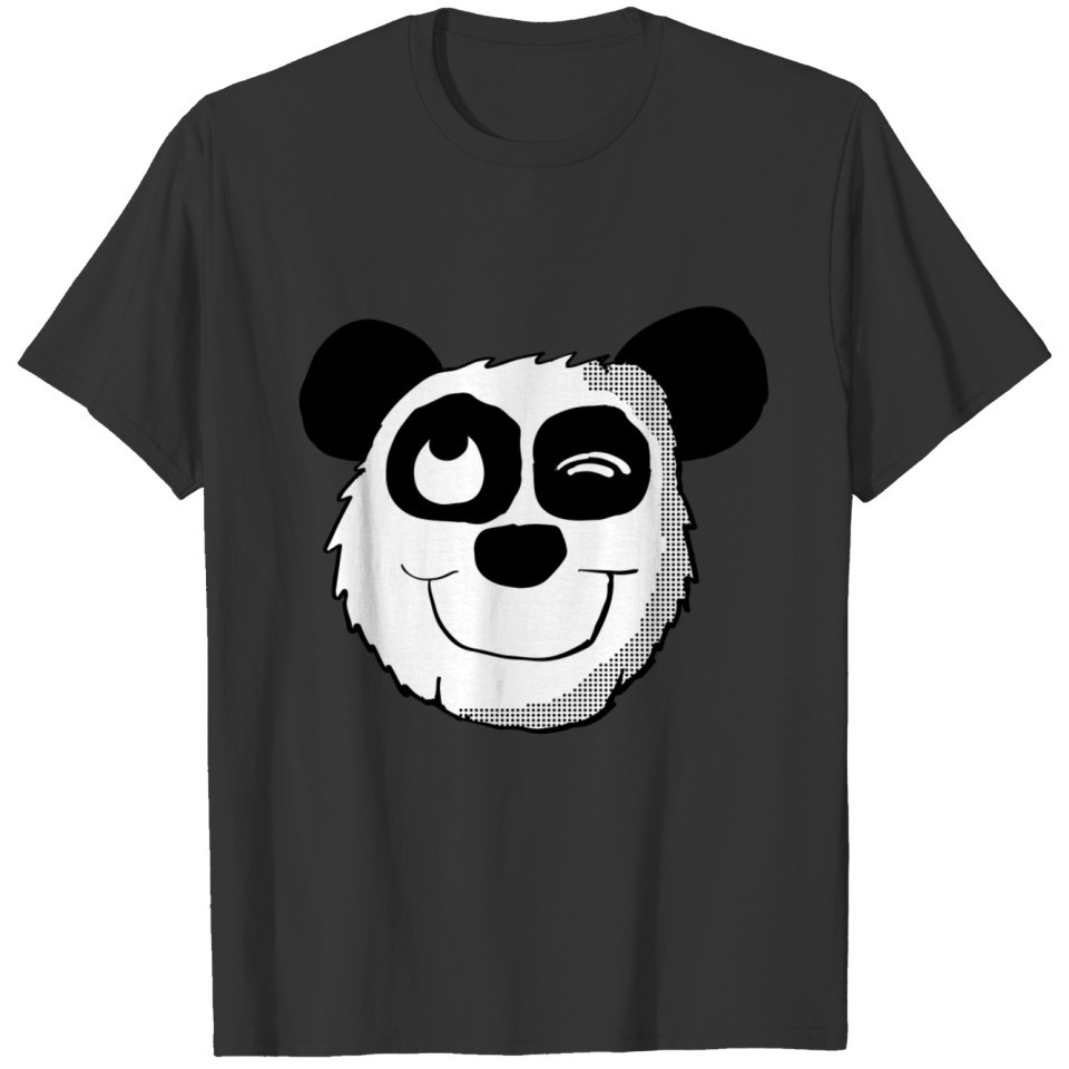 Winking Panda Head T-shirt