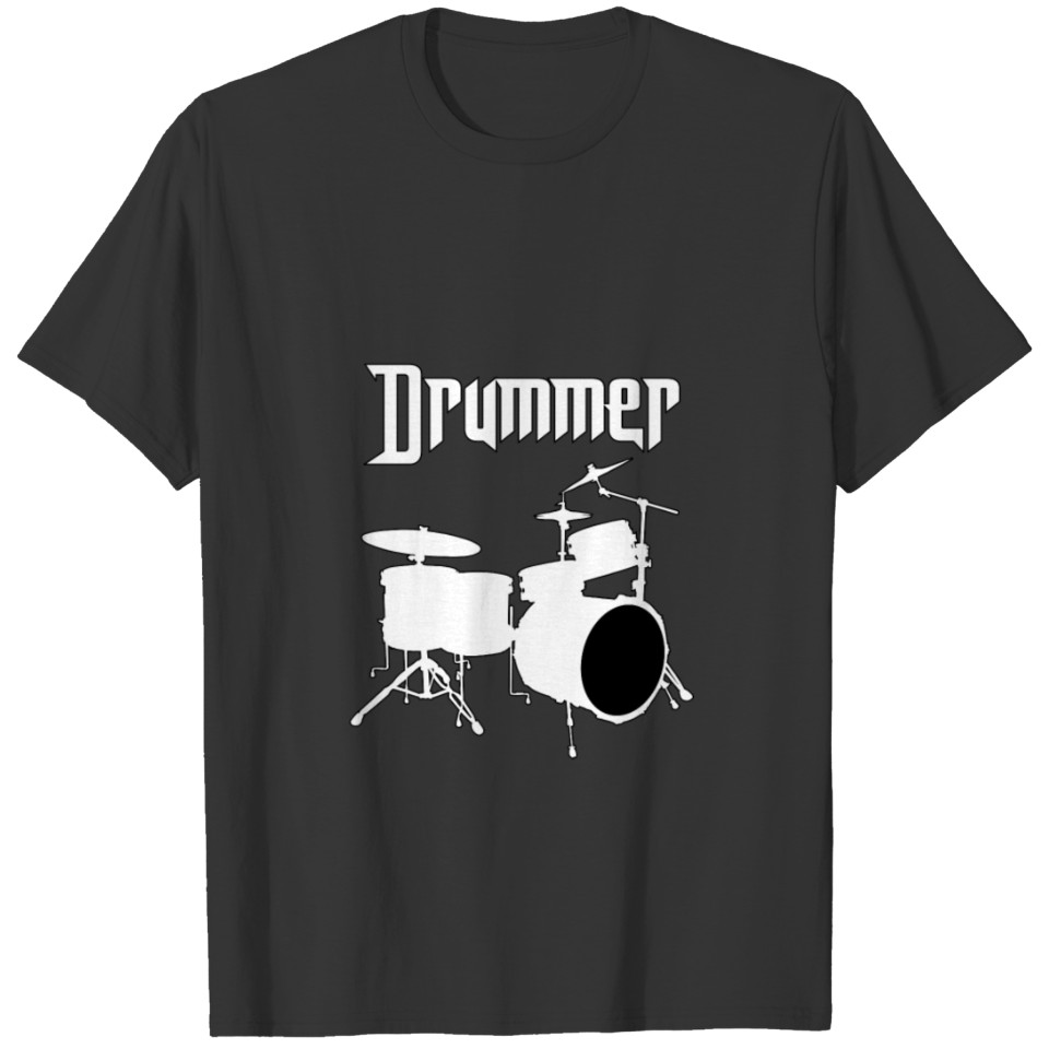 Drummer White T Shirts