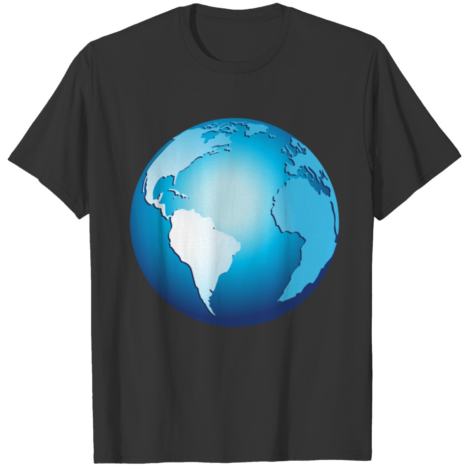 blue earth globe T Shirts