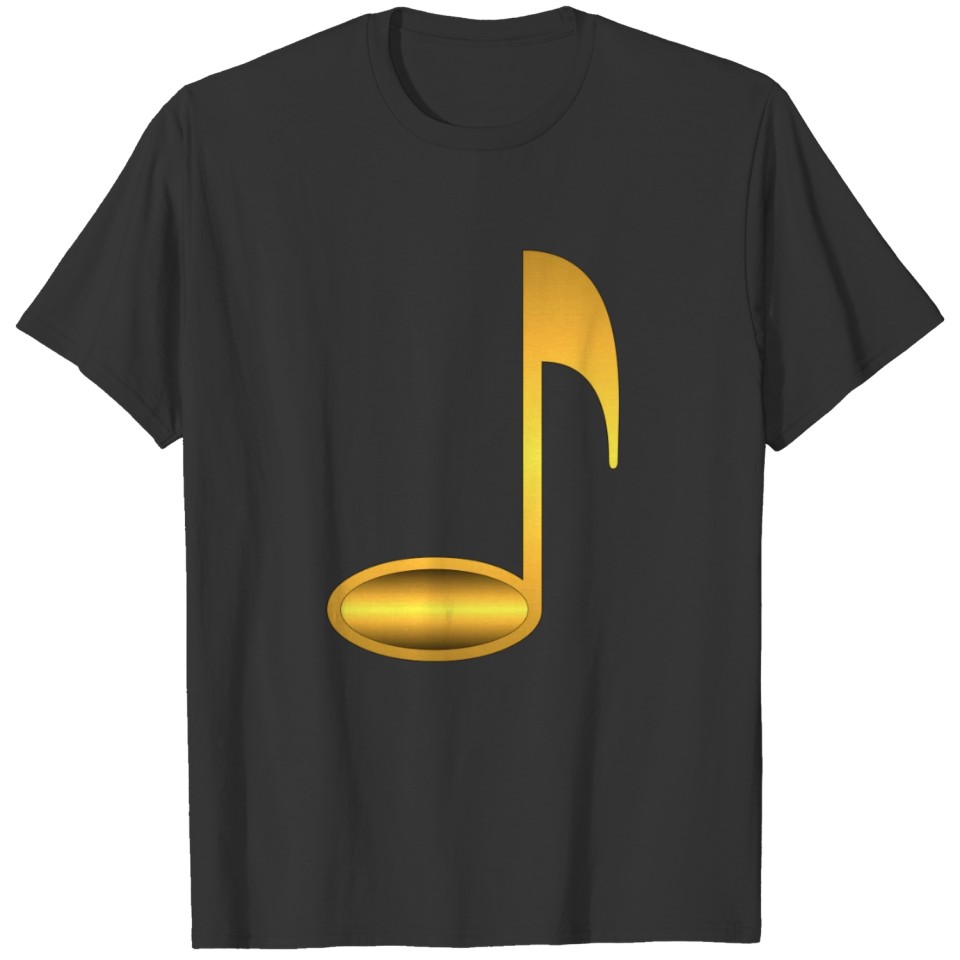 Music note1 gold T-shirt