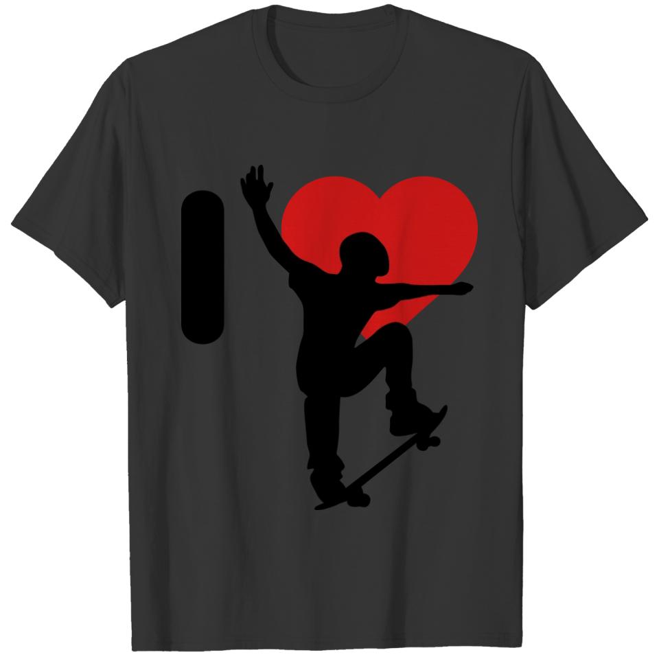 I love skateboarding T-shirt