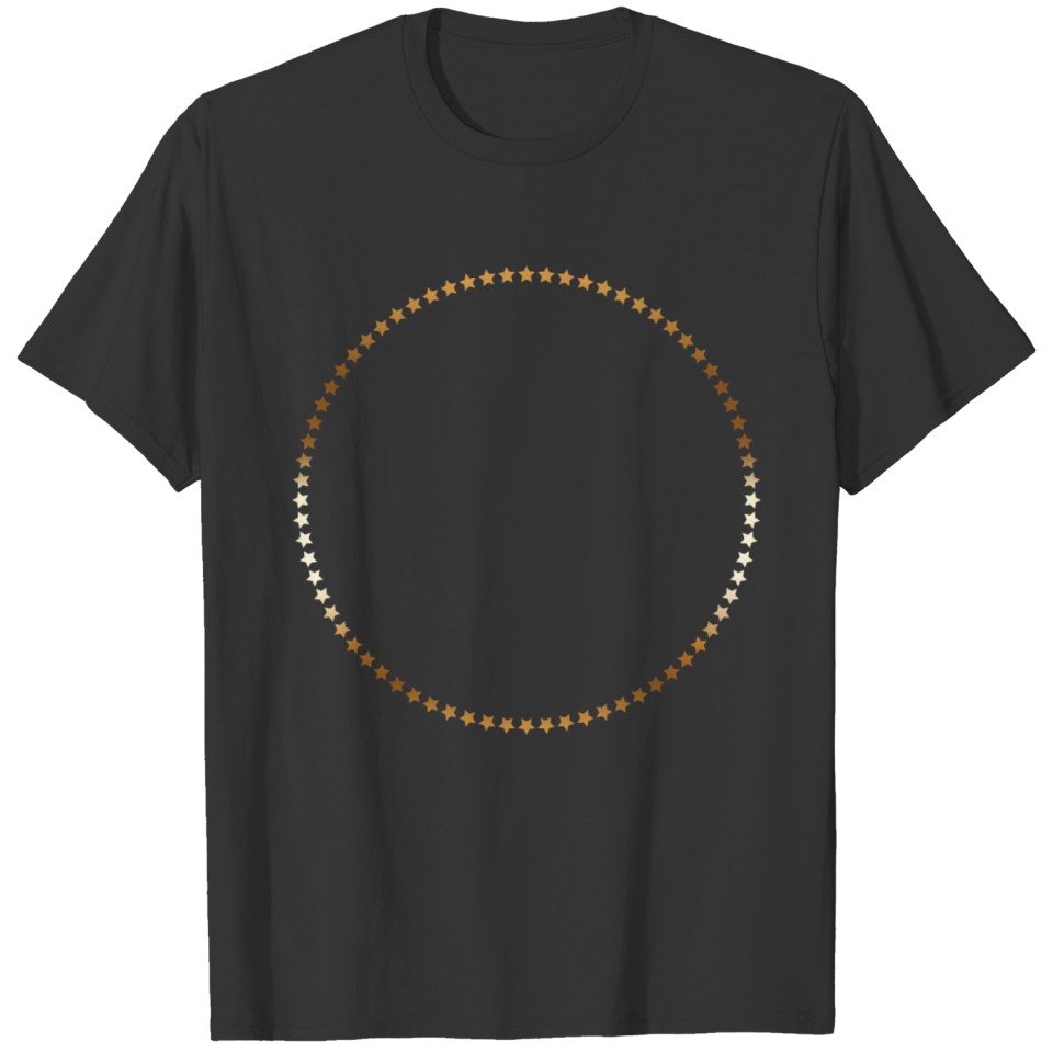 Stars circle gold T Shirts