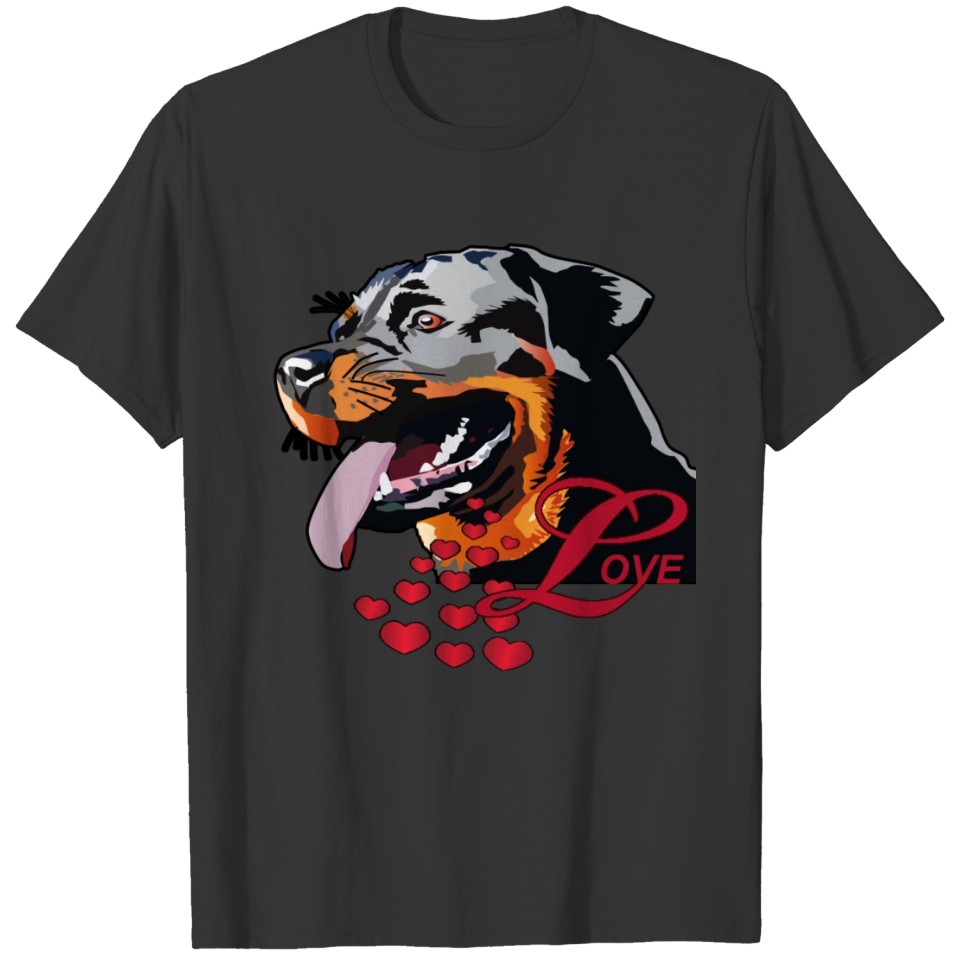 Love Is A Rottweiler T-shirt