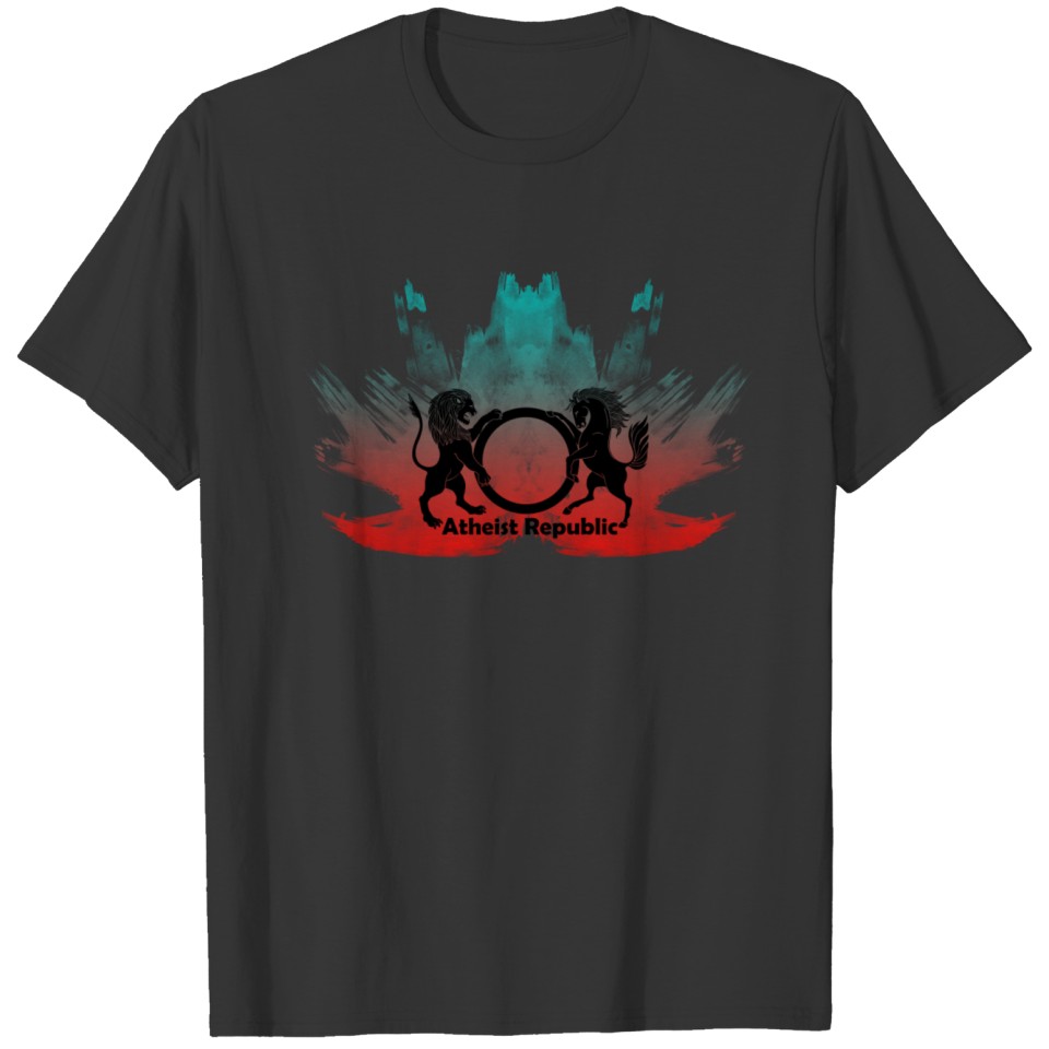 Atheist Republic Logo - Red & Blue Paint Flare T-shirt