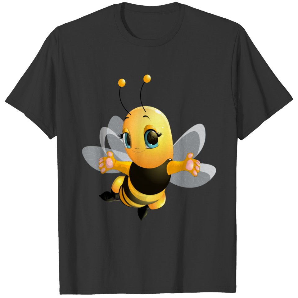 bee insect wings flying smile wildlife T Shirts
