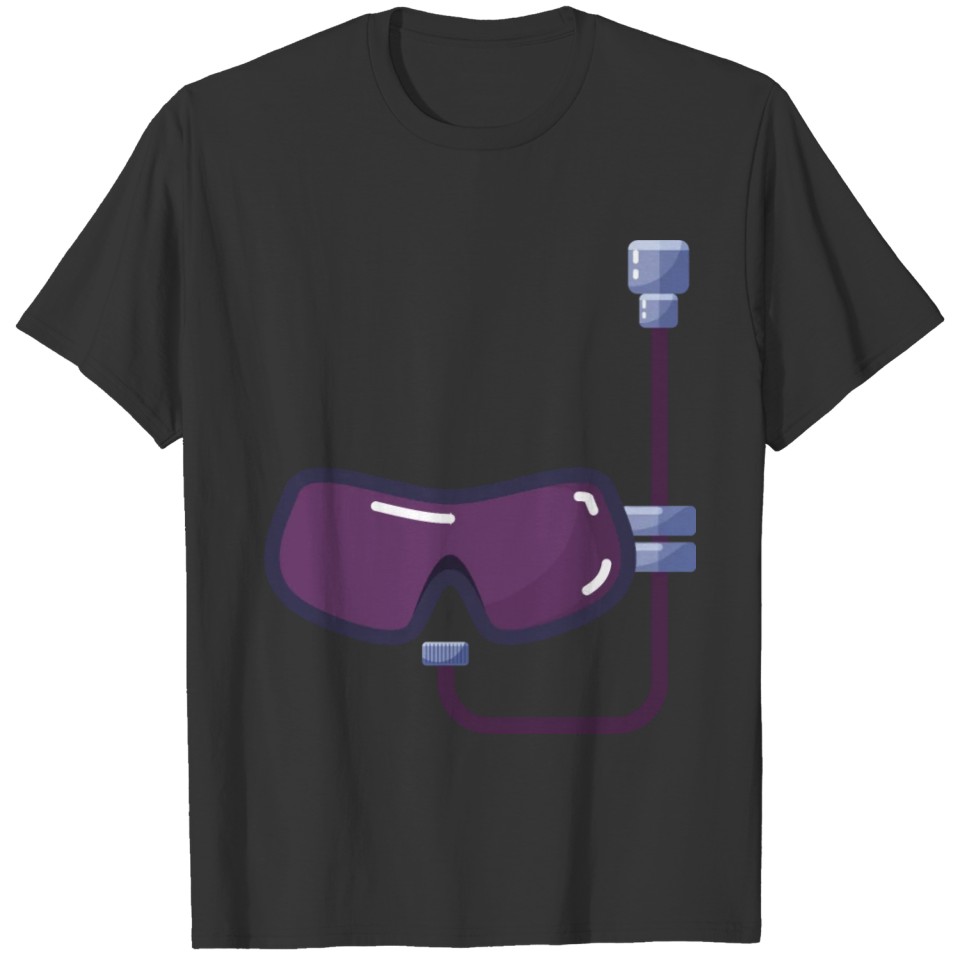 Diving mask with snorkel T-shirt
