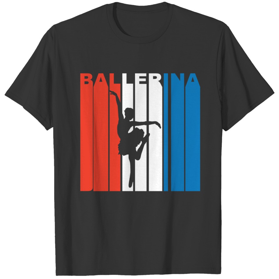 Red White And Blue Ballerina T-shirt