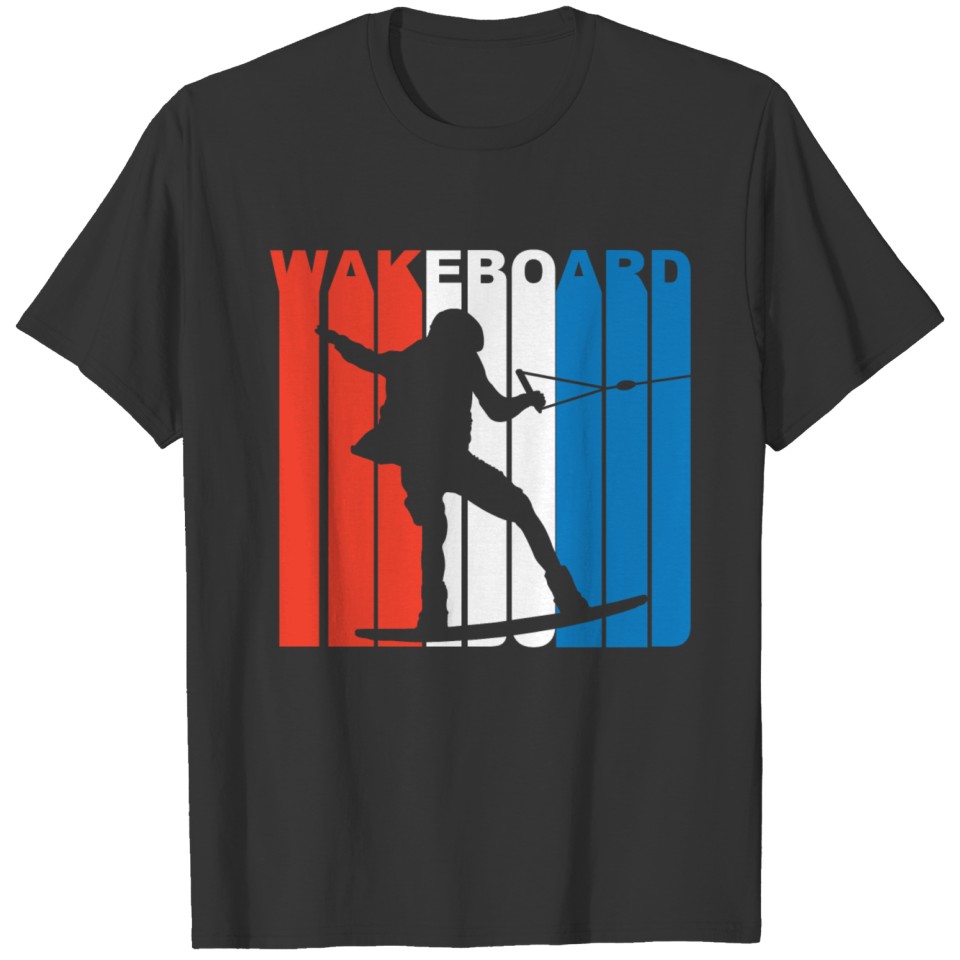 Red White And Blue Wakeboard Wakeboarding T-shirt