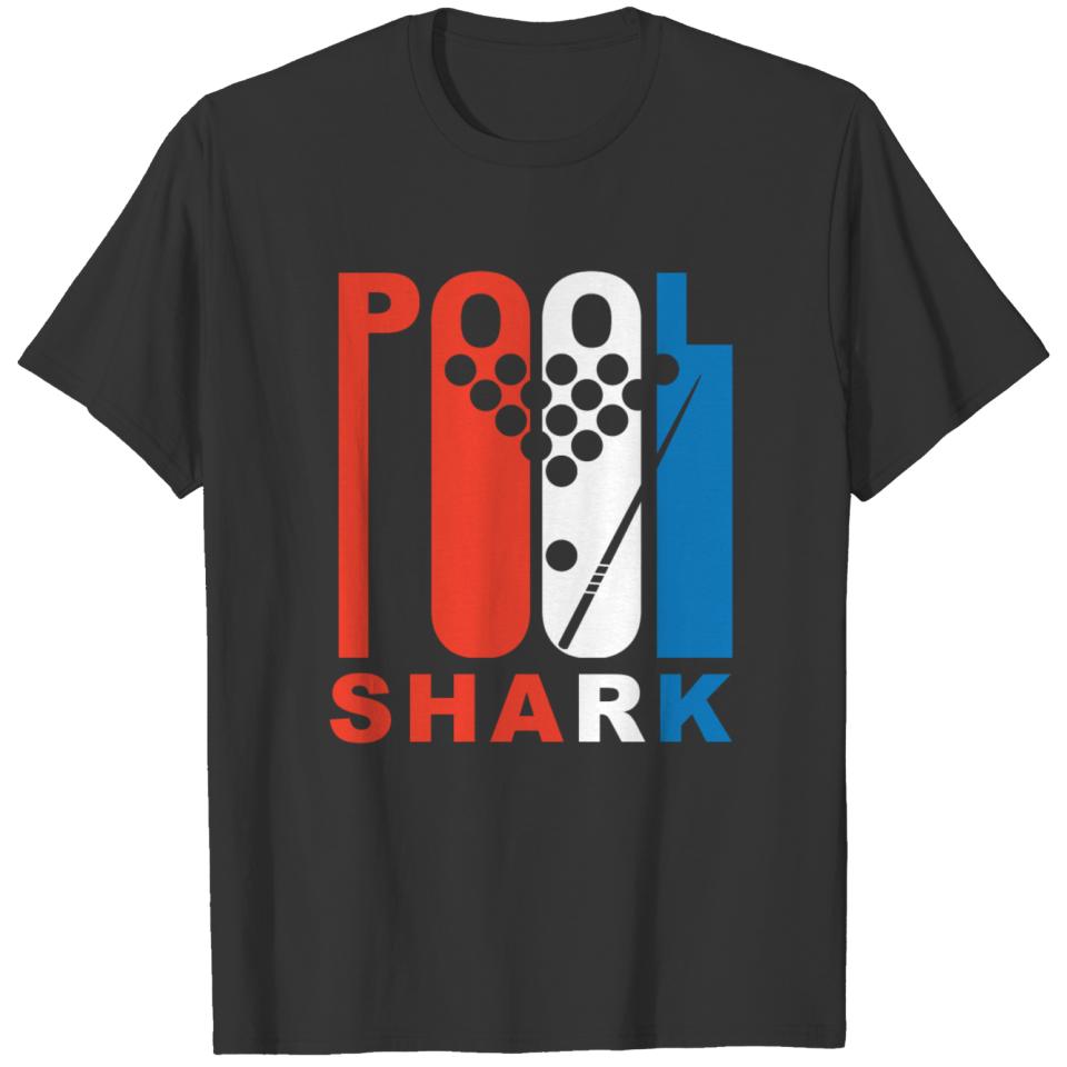 Red White And Blue Pool Shark T-shirt