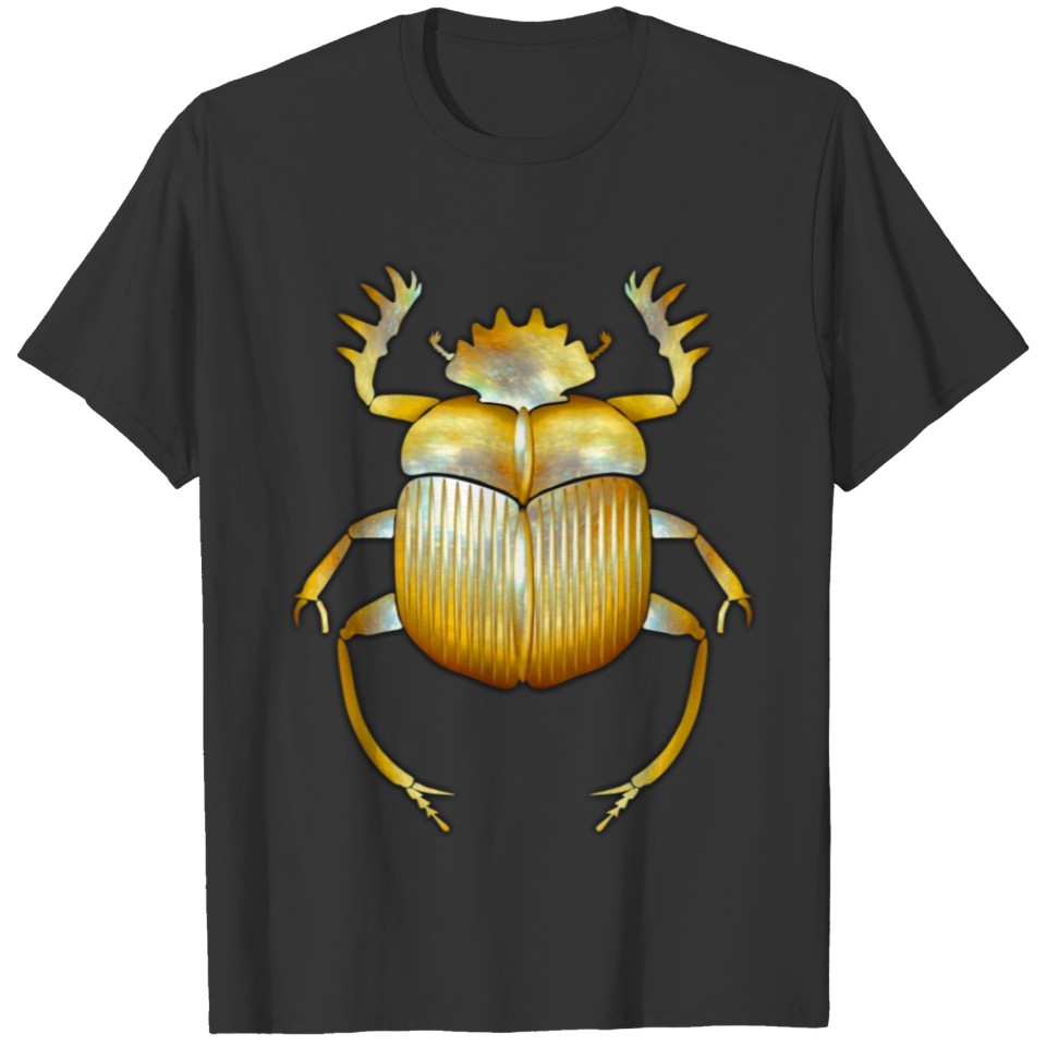 Scarab Beetle 3 - Gold - T Shirts