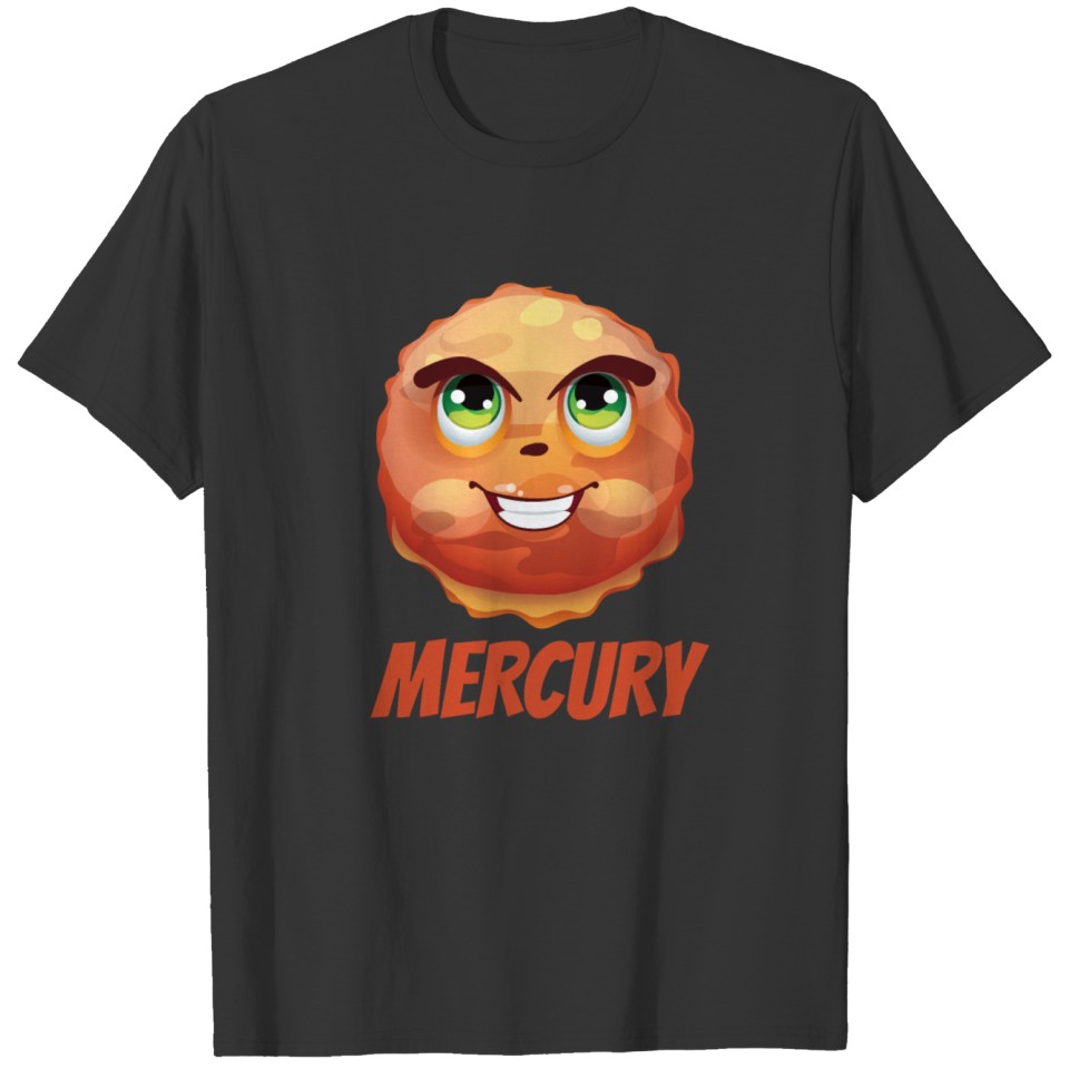 Cartoon Planet Mercury T-shirt
