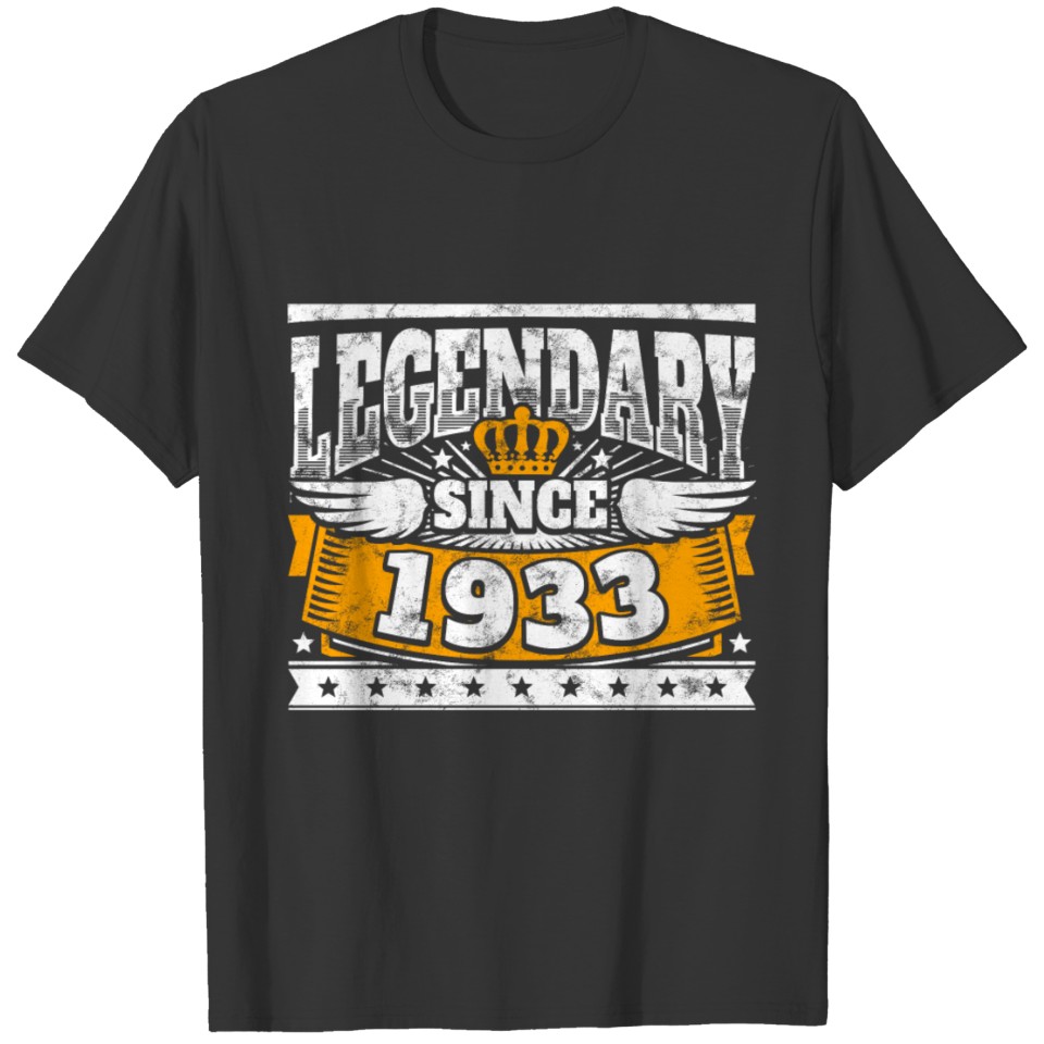 Legend Birthday: Legendary since 1933 birth year T-shirt