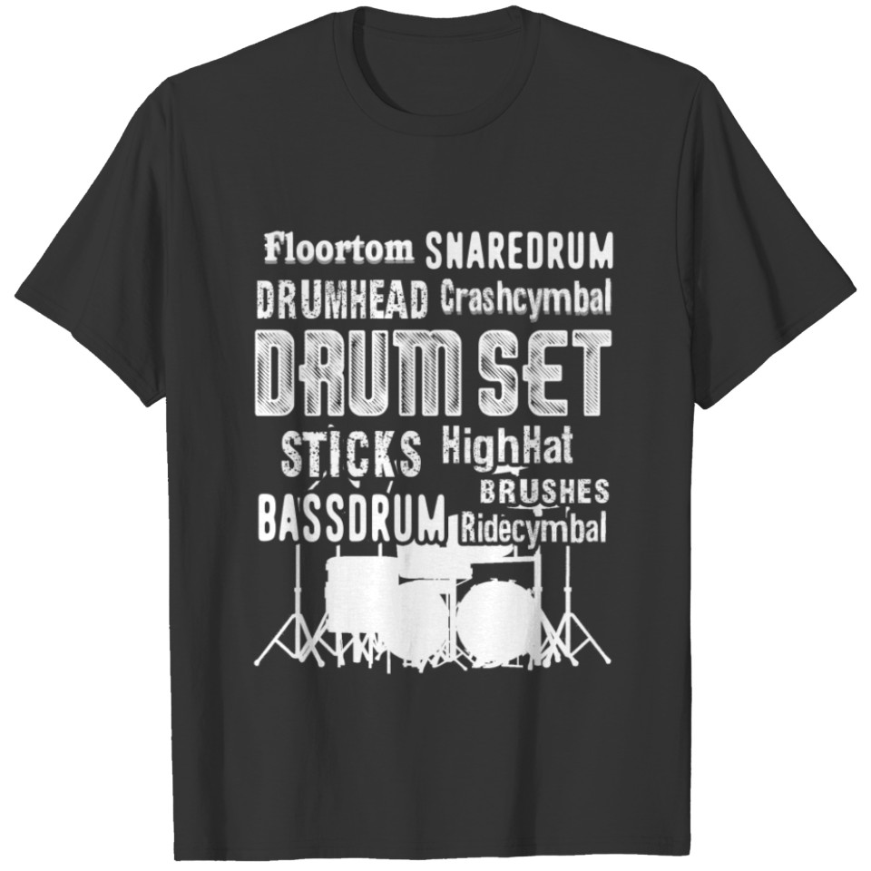 DRUM SET WORD CLOUD SHIRT T-shirt