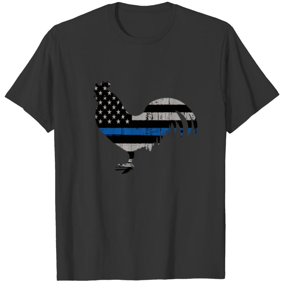 Patriotic American Flag Chicken T-Shirt T-shirt