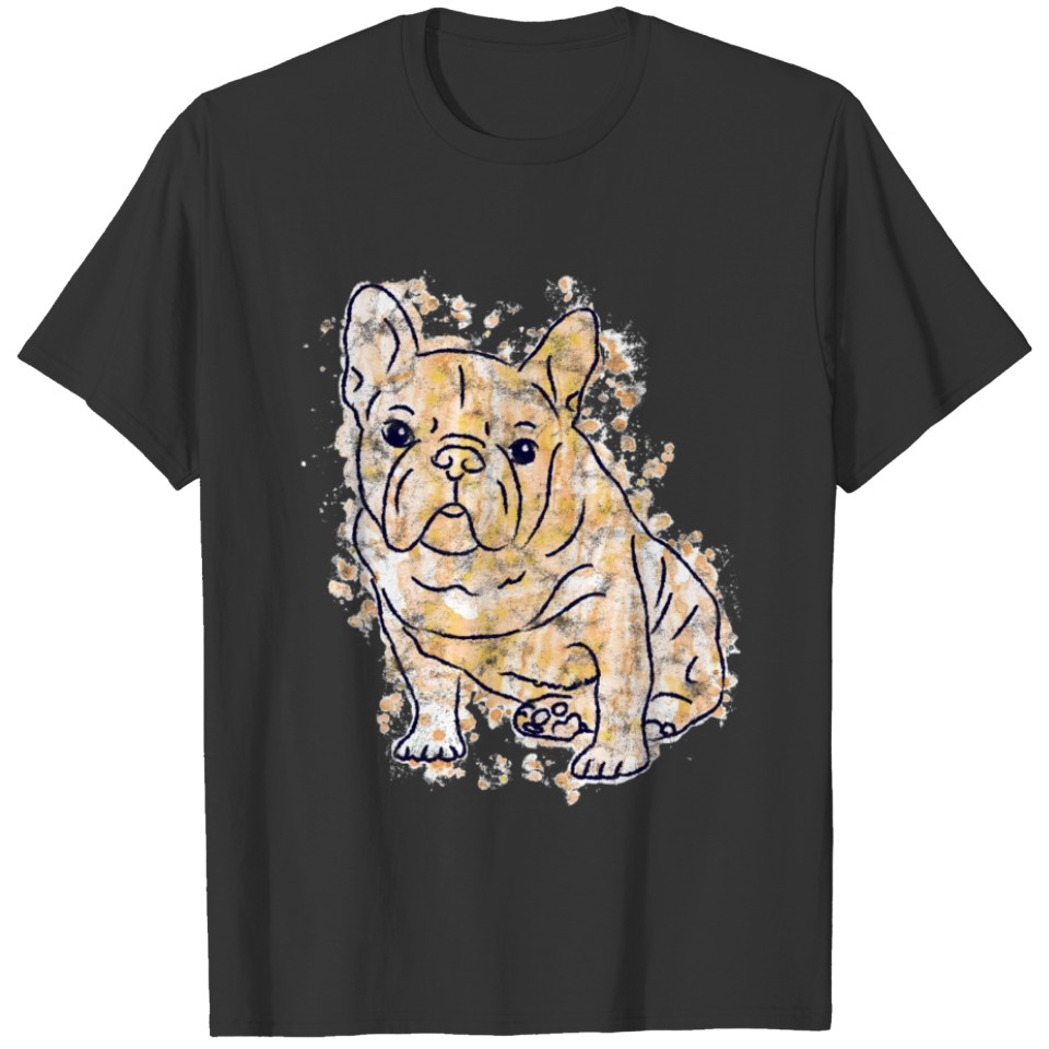 French Bulldog Bully Frenchie Dog Gift Gold T Shirts