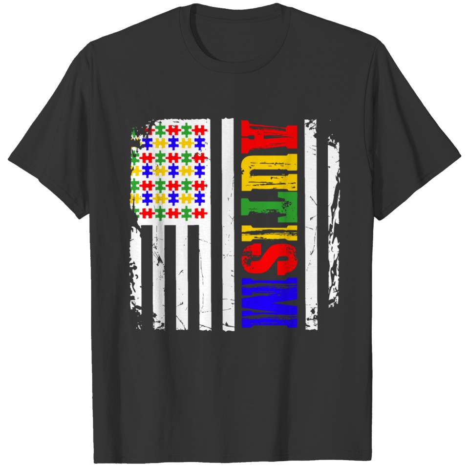 Autism Awareness - Autism Awareness Flag Shirt T-shirt