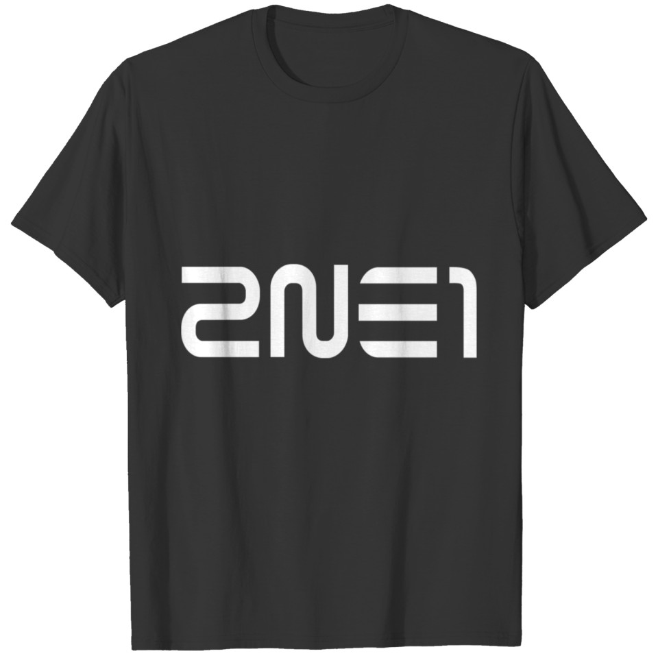2NE1 Logo in White Women's V-Neck T Shirts