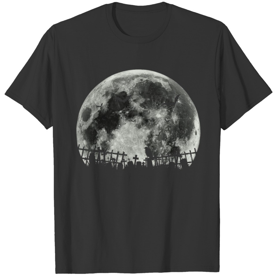 Scary Halloween moon T-shirt